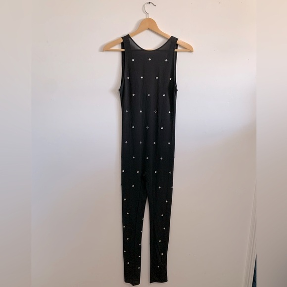 BNWOT Zara women’s ORGANZA Jumpsuit with rhinestones size M - Picture 4 of 6